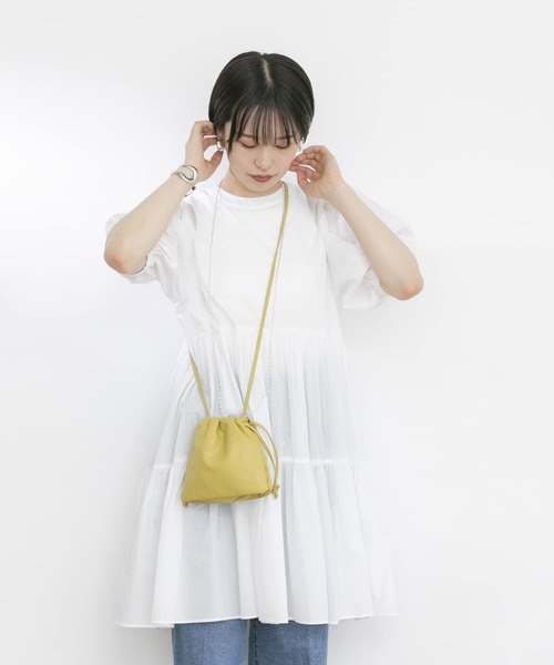 UR Lab.(アーバンリサーチラボ)の「2WAYティアードミニワンピース(ワンピース・レディース・ブラック/ブラウン/オフホワイト・FREE)」の5枚目の写真