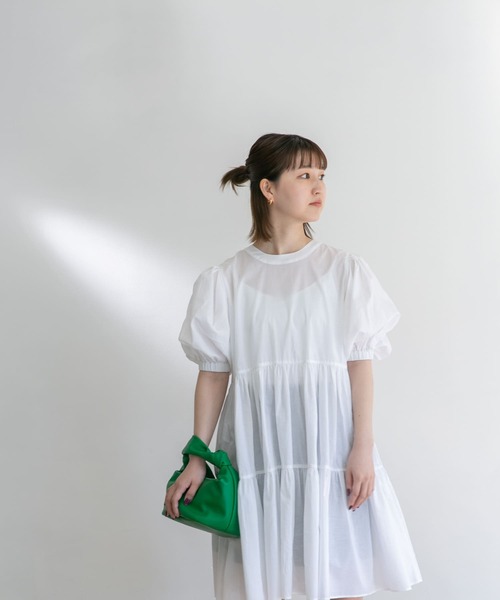 UR Lab.(アーバンリサーチラボ)の「2WAYティアードミニワンピース(ワンピース・レディース・ブラック/ブラウン/オフホワイト・FREE)」の7枚目の写真