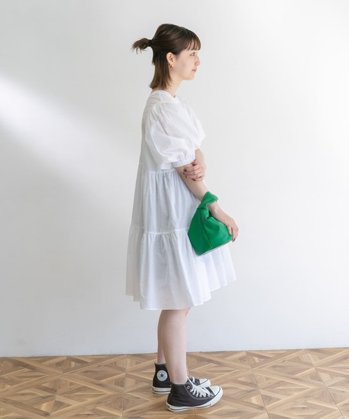 UR Lab.(アーバンリサーチラボ)の「2WAYティアードミニワンピース(ワンピース・レディース・ブラック/ブラウン/オフホワイト・FREE)」の9枚目の写真