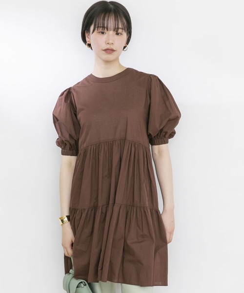 UR Lab.(アーバンリサーチラボ)の「2WAYティアードミニワンピース(ワンピース・レディース・ブラック/ブラウン/オフホワイト・FREE)」の16枚目の写真