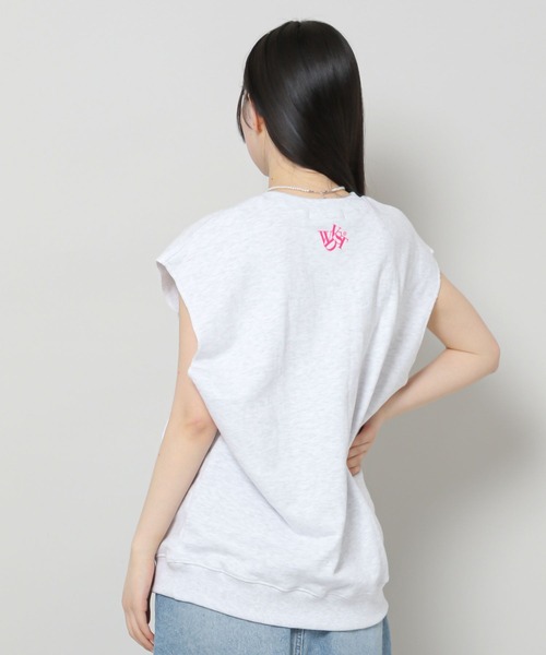 WONDER VISITOR（ワンダービジター）の「WONDER VISITOR／Classicノースリーブプルオーバー 2276912（ベスト・レディース・ライトグレー/ネイビー・FREE）」の10枚目の写真