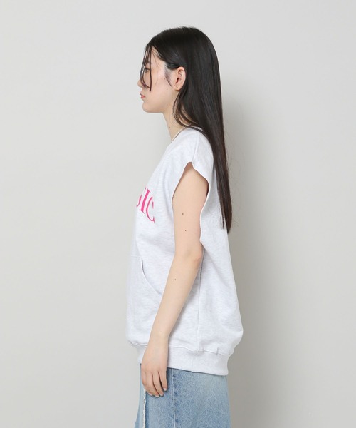 WONDER VISITOR（ワンダービジター）の「WONDER VISITOR／Classicノースリーブプルオーバー 2276912（ベスト・レディース・ライトグレー/ネイビー・FREE）」の13枚目の写真