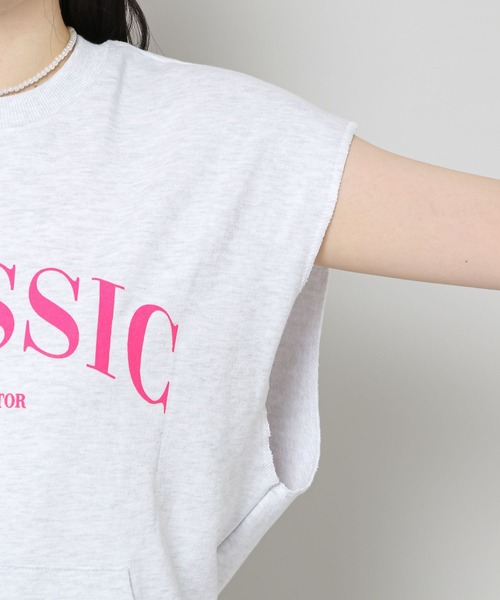 WONDER VISITOR（ワンダービジター）の「WONDER VISITOR／Classicノースリーブプルオーバー 2276912（ベスト・レディース・ライトグレー/ネイビー・FREE）」の17枚目の写真