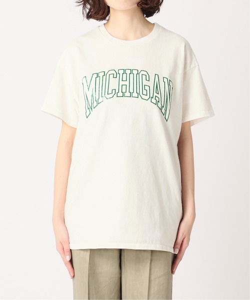 Sloppy Supply（スラッピーサプライ）の「【SLOPPY/ スラッピー】NEO VINTAGE MICHIGAN（Tシャツ/カットソー・レディース・ホワイト/ネイビー/カーキ・MEDIUM）」の4枚目の写真