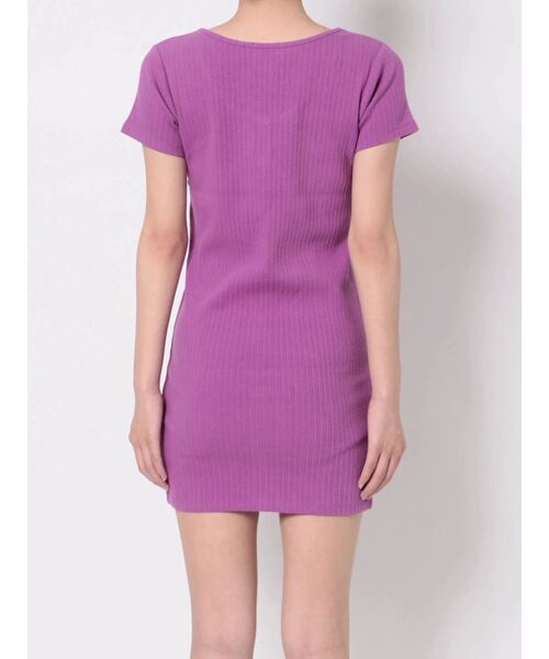 EVRIS（エヴリス）の「フロントボタンミニワンピース（ワンピース・レディース・パープル/ブラック/グリーン・FREE）」の14枚目の写真