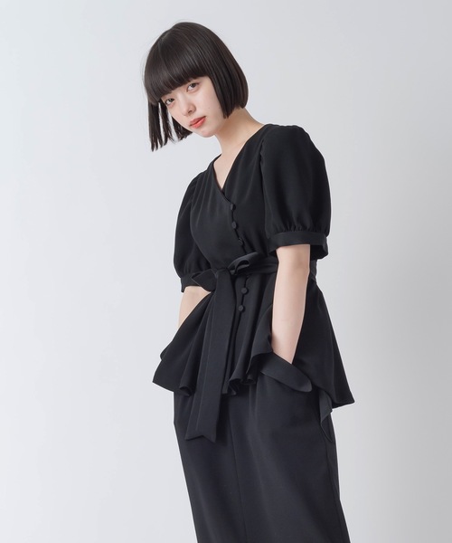 La SRIC（ラスリック）の「La SRIC / クラシックドレスブラウス【セットアップ可】（シャツ/ブラウス・レディース・ブラック/ブルー・38）」の19枚目の写真