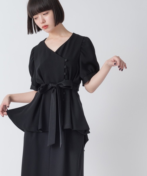 La SRIC（ラスリック）の「La SRIC / クラシックドレスブラウス【セットアップ可】（シャツ/ブラウス・レディース・ブラック/ブルー・38）」の7枚目の写真