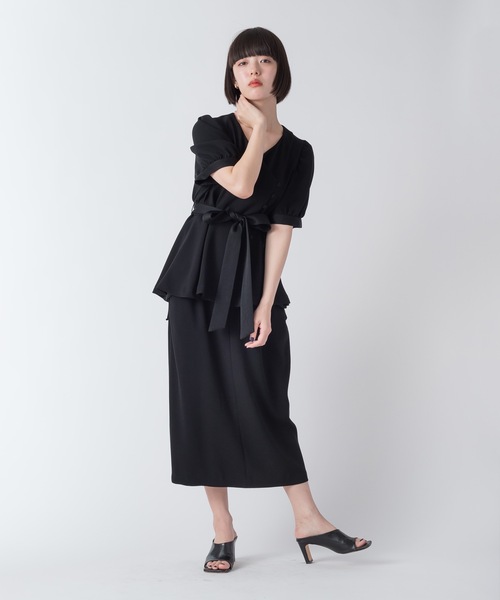 La SRIC（ラスリック）の「La SRIC / クラシックドレスブラウス【セットアップ可】（シャツ/ブラウス・レディース・ブラック/ブルー・38）」の4枚目の写真