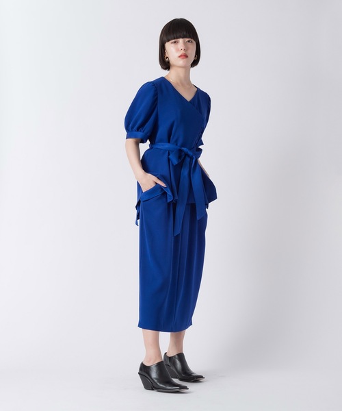 La SRIC（ラスリック）の「La SRIC / クラシックドレスブラウス【セットアップ可】（シャツ/ブラウス・レディース・ブラック/ブルー・38）」の3枚目の写真