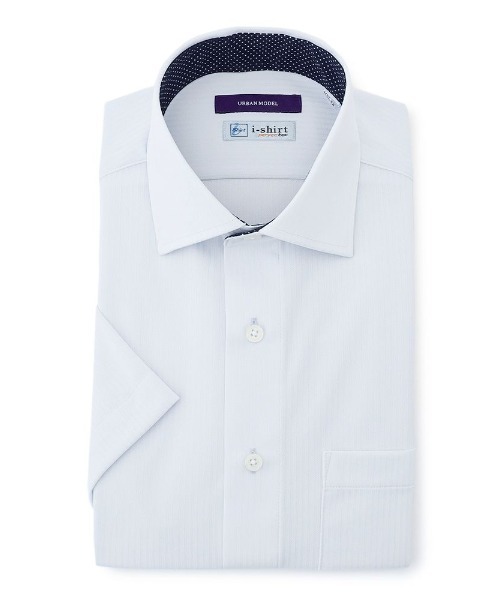 Perfect Suit FActory(パーフェクトスーツファクトリー)の「【完全ノーアイロン】半袖アイシャツ ピケ ホワイト/サックス/ラベンダー(ビジネスシャツ・メンズ・ラベンダー/ホワイト/サックスブルー・M/LL/S/L)」の8枚目の写真