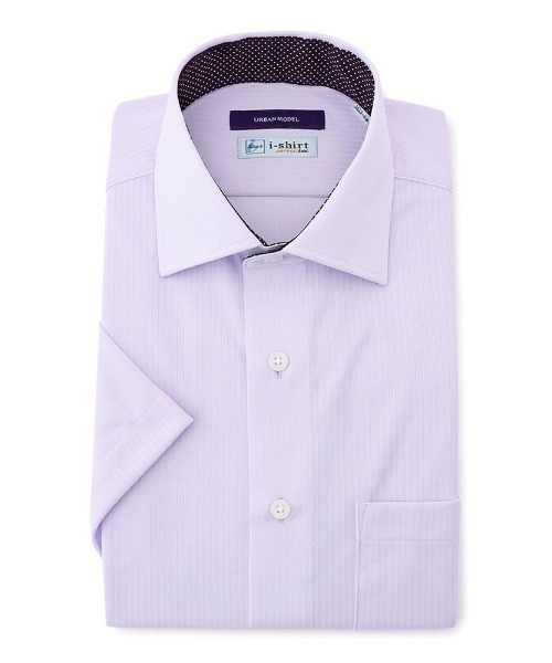 Perfect Suit FActory(パーフェクトスーツファクトリー)の「【完全ノーアイロン】半袖アイシャツ ピケ ホワイト/サックス/ラベンダー(ビジネスシャツ・メンズ・ラベンダー/ホワイト/サックスブルー・M/LL/S/L)」の10枚目の写真