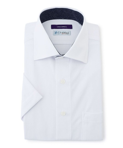 Perfect Suit FActory(パーフェクトスーツファクトリー)の「【完全ノーアイロン】半袖アイシャツ ピケ ホワイト/サックス/ラベンダー(ビジネスシャツ・メンズ・ラベンダー/ホワイト/サックスブルー・M/LL/S/L)」の12枚目の写真