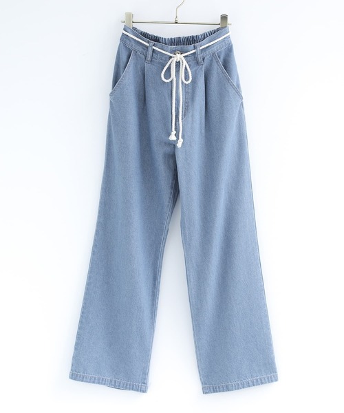 n'OrLABEL(ノアールレーベル)の「『ストレートワイドデニムパンツ』(デニムパンツ・レディース・インディゴブルー/ブルー・1/2)」の10枚目の写真