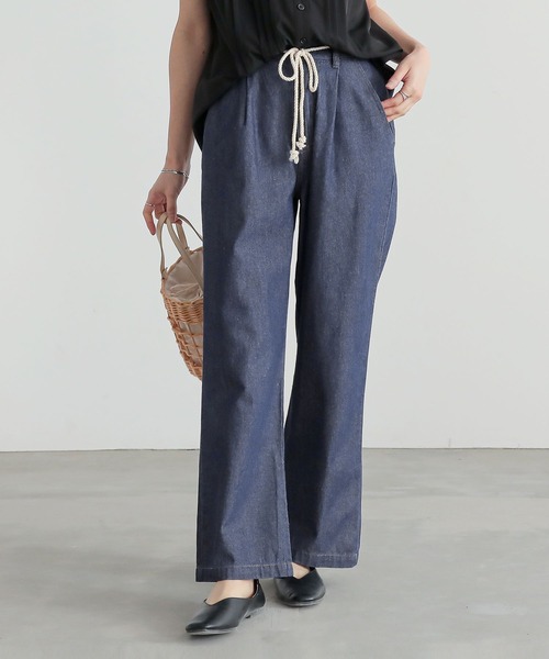 n'OrLABEL(ノアールレーベル)の「『ストレートワイドデニムパンツ』(デニムパンツ・レディース・インディゴブルー/ブルー・1/2)」の11枚目の写真