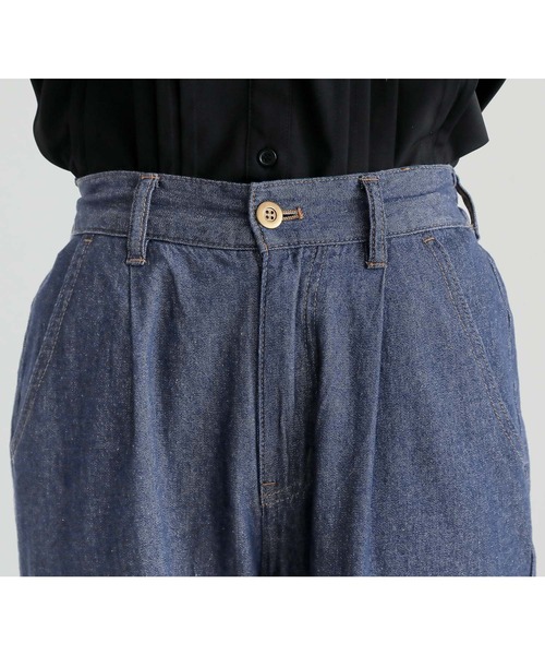 n'OrLABEL(ノアールレーベル)の「『ストレートワイドデニムパンツ』(デニムパンツ・レディース・インディゴブルー/ブルー・1/2)」の19枚目の写真