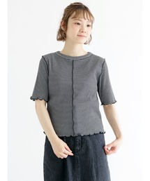 ehka sopo | 細ボーダーメローテレコカットソー(Tシャツ/カットソー)