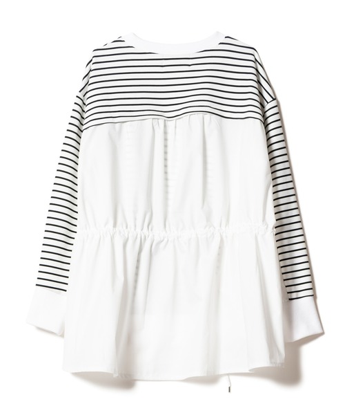 LAYMEE（レイミー）の「Border layered CS / ボーダーレイヤードカットソー（Tシャツ/カットソー・レディース・ホワイト系その他/ブラック/ブラック系その他・FREE）」の7枚目の写真