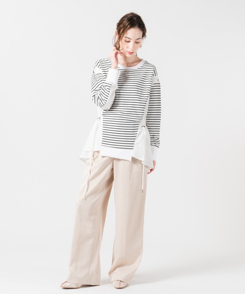 BORDER COTTON KNIT TEE – MEYAME