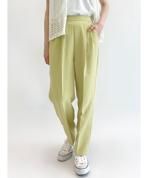 Samansa Mos2 blue（サマンサモスモスブルー）の「【接触冷感】マルチスタイルテーパードパンツ（その他パンツ・レディース・イエロー/グリーン/サックスブルー/ブラック/ブルー/ベージュ/ライトベージュ・SMALL/MEDIUM/LARGE）」の7枚目の写真