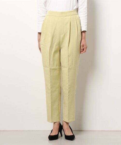 Samansa Mos2 blue（サマンサモスモスブルー）の「【接触冷感】マルチスタイルテーパードパンツ（その他パンツ・レディース・イエロー/グリーン/サックスブルー/ブラック/ブルー/ベージュ/ライトベージュ・SMALL/MEDIUM/LARGE）」の10枚目の写真