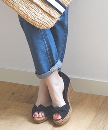 GAIMO | 《WEB限定》GAIMO: リネンウェッジサンダル(サンダル)