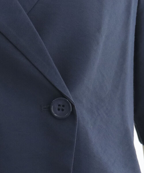 fredy emue（フレディエミュ）の「シワ加工 クロップド丈　ショートジャケット（テーラードジャケット・レディース・ネイビー/ミント・38）」の22枚目の写真