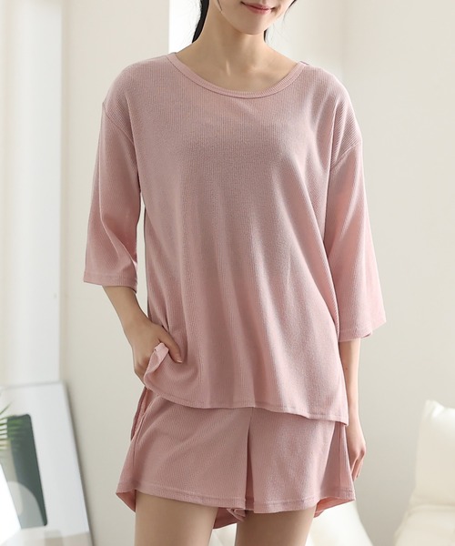 ワッフルショートパンツ上下セット