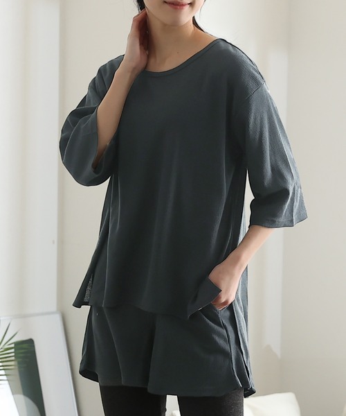 ワッフルショートパンツ上下セット