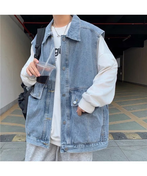 デニムベスト(NEZ)（ベスト）｜almo（アルモ）のファッション通販