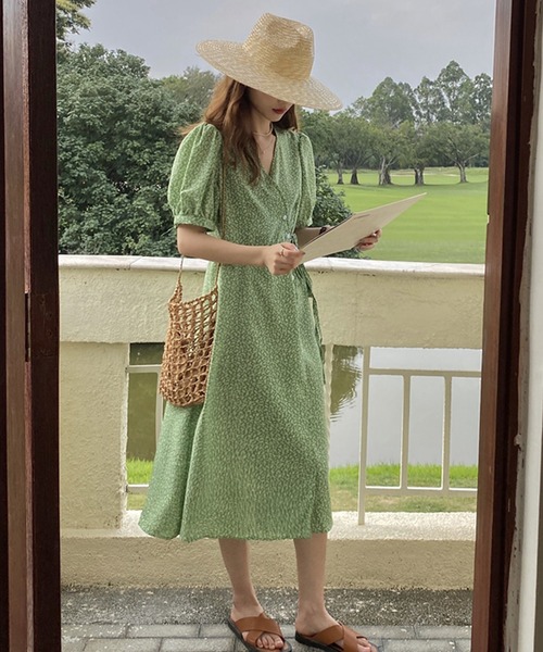 LAFFMO（ラフモ）の「フラワーカシュクールワンピース（ワンピース