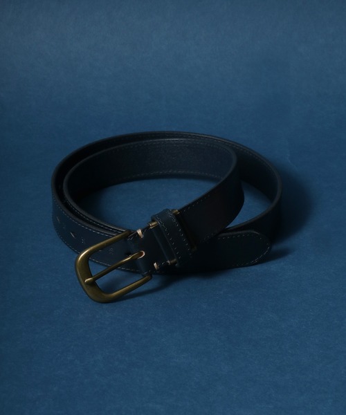 ANPAS（アンパス）の「Same Color Stitch Real Leather Belt/サイドステッチ レザーベルト（ベルト・メンズ・ブラック/ダークブラウン/ネイビー/レッド/キャメル・FREE）」の4枚目の写真