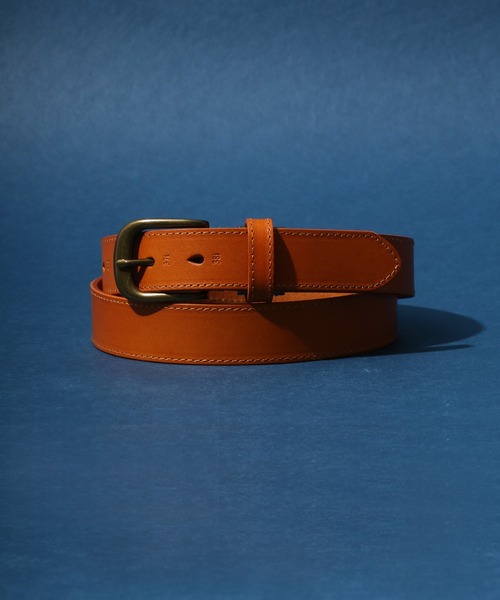 ANPAS（アンパス）の「Same Color Stitch Real Leather Belt/サイドステッチ レザーベルト（ベルト・メンズ・ブラック/ダークブラウン/ネイビー/レッド/キャメル・FREE）」の9枚目の写真