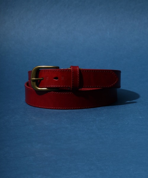 ANPAS（アンパス）の「Same Color Stitch Real Leather Belt/サイドステッチ レザーベルト（ベルト・メンズ・ブラック/ダークブラウン/ネイビー/レッド/キャメル・FREE）」の7枚目の写真
