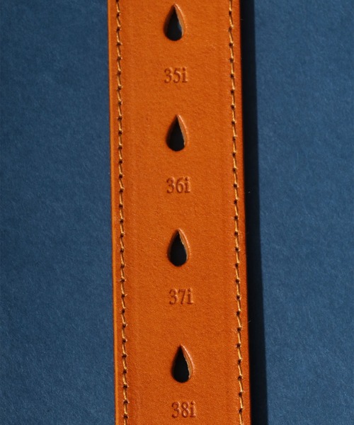 ANPAS（アンパス）の「Same Color Stitch Real Leather Belt/サイドステッチ レザーベルト（ベルト・メンズ・ブラック/ダークブラウン/ネイビー/レッド/キャメル・FREE）」の10枚目の写真