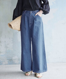 SLOBE IENA | 《追加》LE DENIMワイドフレアタックファイブポケットパンツ(デニムパンツ)