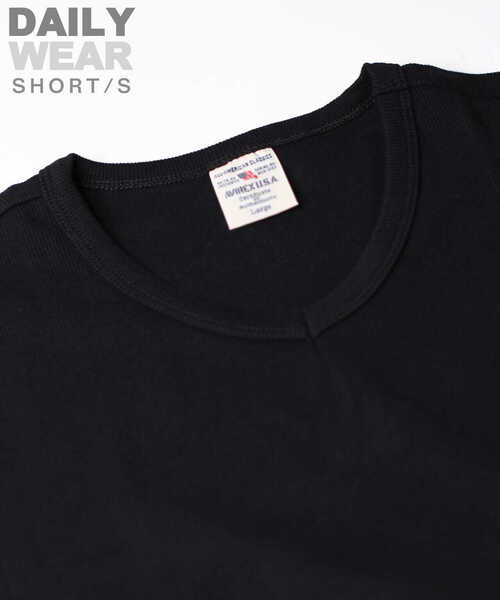 AVIREX（アヴィレックス）の「《DAILY/デイリー》RIB S/S V-NECK T-SHIRT /デイリー リブ 半袖 Vネック Tシャツ /AVIREX / アヴィレックス（Tシャツ/カットソー・メンズ・ホワイト/ブラック/グレー/ロイヤルブルー/チャコール/オリーブ・M/S/L/XL/XS）」の7枚目の写真