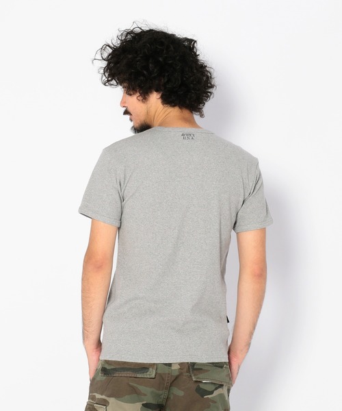 AVIREX（アヴィレックス）の「《DAILY/デイリー》RIB S/S V-NECK T-SHIRT /デイリー リブ 半袖 Vネック Tシャツ /AVIREX / アヴィレックス（Tシャツ/カットソー・メンズ・ホワイト/ブラック/グレー/ロイヤルブルー/チャコール/オリーブ・M/S/L/XL/XS）」の12枚目の写真