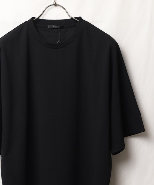 Bling Leads（ブリングリーズ）の「【Bl】【Bling leads】梨地　オーバーサイズクルーネックTシャツ（Tシャツ/カットソー・レディース・ホワイト/チャコールグレー/ライトグレー/ブラック/グレイッシュベージュ・MEDIUM/LARGE）」の14枚目の写真