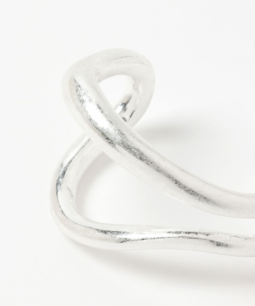 Andemiu（アンデミュウ）の「silver925 ダブルフローカーブバングル347864（バングル/リストバンド・レディース・シルバー・FREE）」の4枚目の写真