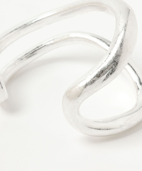 Andemiu（アンデミュウ）の「silver925 ダブルフローカーブバングル347864（バングル/リストバンド・レディース・シルバー・FREE）」の5枚目の写真