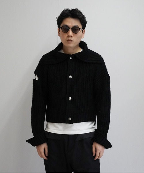 sulvam サルバム　ニット　ブラック サルバム sulvam Slash Knit （Black） 通販 大阪/京都 -FASCINATE
