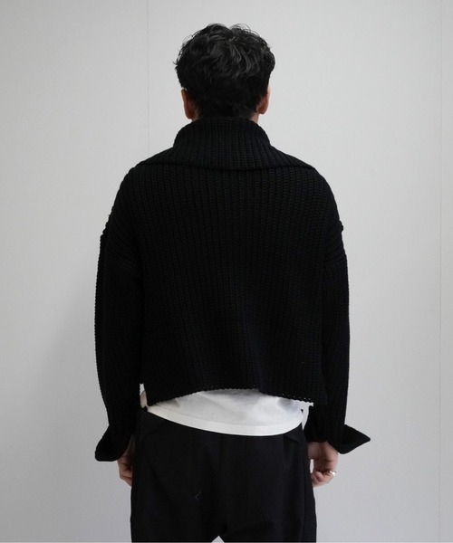 sulvam サルバム　ニット　ブラック sulvam セーター ニット 「sulvam/サルバム」LONG RIB KNIT