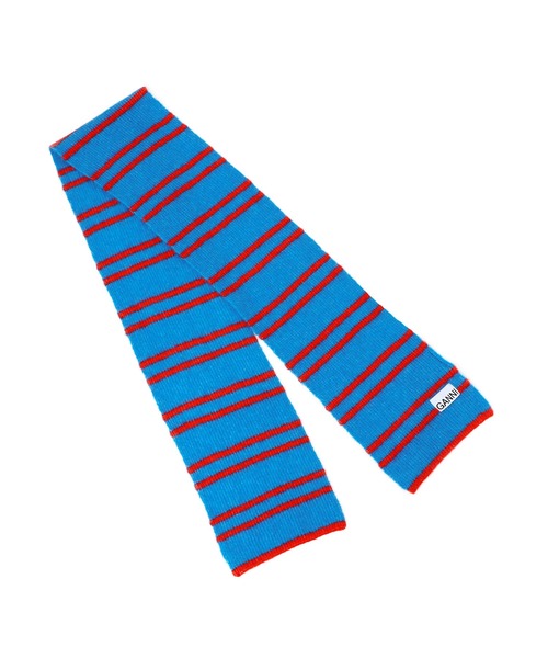 GANNI（ガニー）の「GANNI Soft Wool Scarf A4327（ストール/ショール・レディース・ブルー・ONE SIZE）」の6枚目の写真