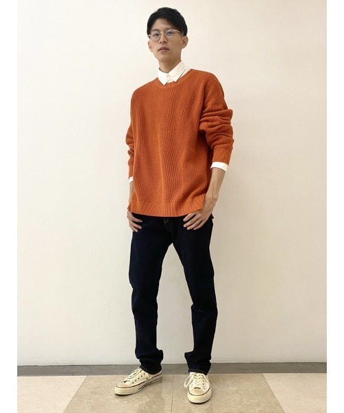 GAP（ギャップ）の「オーバーサイズ クルーネック セーター（ニット/セーター・メンズ・ブラック/ネイビー/カーキ/オレンジ/アイボリー・S/M/L/XS/XL）」の7枚目の写真
