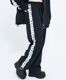 REFLEM レフレム サイド ベルト ジップ ジャージ パンツ ブラック