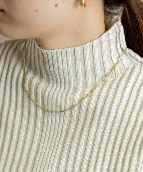 SMELLY（スメリー）の「ウェーブチェーンネックレス（ネックレス・レディース・ゴールド/シルバー・-）」の2枚目の写真