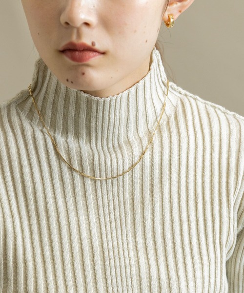 SMELLY（スメリー）の「ウェーブチェーンネックレス（ネックレス・レディース・ゴールド/シルバー・-）」の5枚目の写真