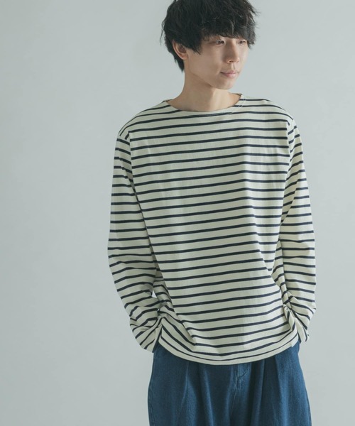 FORK&SPOON(フォークアンドスプーン)の「『ユニセックス』FORK&SPOON ボートネックボーダー(Tシャツ/カットソー・メンズ・ホワイト系その他/ブラック系その他/グレー系その他/ブラウン系その他・4/3/5)」の2枚目の写真