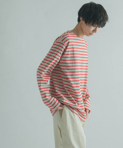 FORK&SPOON(フォークアンドスプーン)の「『ユニセックス』FORK&SPOON ボートネックボーダー(Tシャツ/カットソー・メンズ・ホワイト系その他/ブラック系その他/グレー系その他/ブラウン系その他・4/3/5)」の4枚目の写真