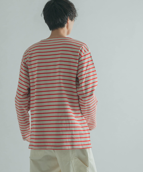 FORK&SPOON(フォークアンドスプーン)の「『ユニセックス』FORK&SPOON ボートネックボーダー(Tシャツ/カットソー・メンズ・ホワイト系その他/ブラック系その他/グレー系その他/ブラウン系その他・4/3/5)」の5枚目の写真